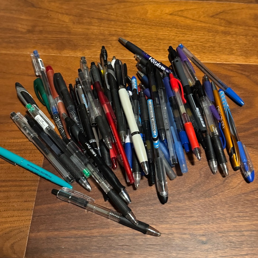 60 Assorted Black/Blue/Red Pens